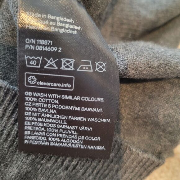 H&M HM Long Sleeve Button V-neck Cardigan Grey Size 4T Kid Toddler 100% Cotton - Picture 6 of 6